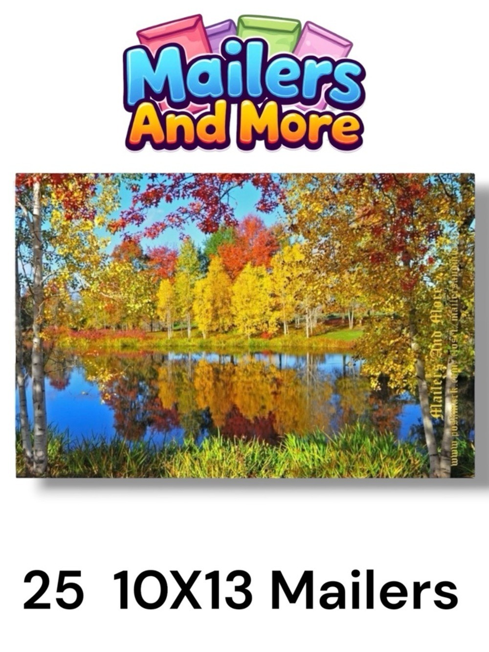 25 10X13 Poly Mailers Autumn Lake Shipping Envelopes PRICE IS FIRM Fall